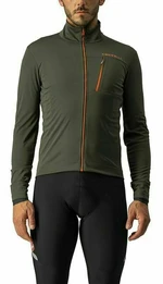 Castelli Go Jacket Military Green/Fiery Red XL Chaqueta Chaqueta de ciclismo, chaleco