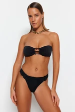 Trendyol Normal Leg Bikini Bottom with Black Accessories