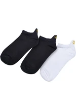 Peace Fancy Edge No Show Socks 3-Pack White/Black