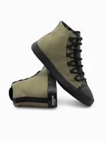 Ombre Men's shoes sneakers in combined materials - olive