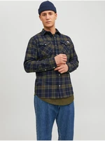 Blue-green Men's Plaid Shirt Jack & Jones Heridan - Men