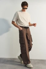 Trendyol Limited Edition Brown Premium Pocket Baggy Cargo Pants