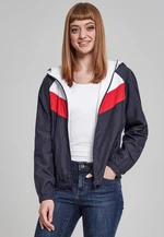 Women's 3-Tone Windbreaker Navy/White/Fiery Red