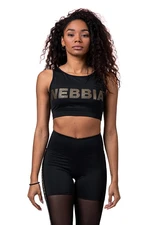 Women's top Nebbia Intense Gold Mesh Mini Top 830 black XS