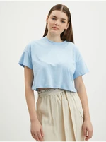 Light blue crop top T-shirt Noisy May Alena - Women