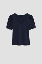 WOMEN'S T-SHIRT L-TS-4075 NAVY