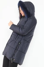 Z6668 DEWBERRY WOMEN'S COAT-NAVY BLUE