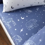 Flanelowe prześcieradło dziecięce z gumką 90x190 cm Starlight Animals – Bianca