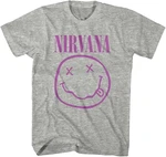 Nirvana T-shirt Purple Happy Face Unisex Grey S