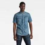 G-STAR Košeľa - 3301 slim shirt ss modrá