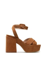 Sandals - FURLA CROSS PLATFORM SANDAL T. 110 - CAMOSCIO brown