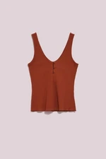 WOMEN'S TOP L-TS-4065 BROWN