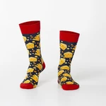 Dark Blue Yellow Men's Cheese Socks