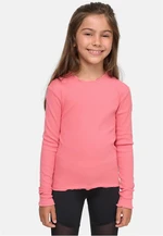 Girls' pale pink with short ribs and long sleeves