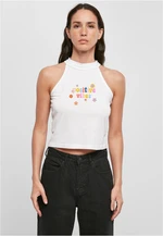 Positive Vibes Turtleneck Short Top White