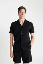 DEFACTO Modern Fit Short Sleeve Viscose Shirt