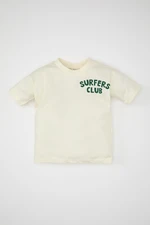 DEFACTO Baby Boy Crew Neck Printed Short Sleeve T-Shirt