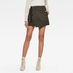 G-STAR Sukňa - Utility wrap mini skirt tmavo-olivová