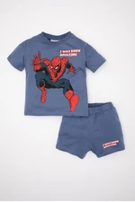 DEFACTO Baby Boy Marvel Comics Short Sleeve T-Shirt Shorts 2-Piece Set