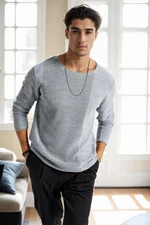 60226 Dewberry Knitwear Menswear Sweater-GREY