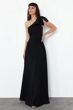 Trendyol Black A-Line Woven Evening Dress & Graduation Dress