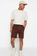 Trendyol Brown-Stone Basic Regular/Normal Cut Straight 2 Pack Shorts