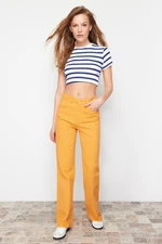 Trendyol Orange High Waist Straight Jeans