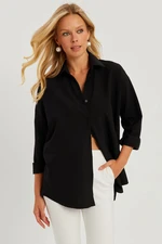 Cool & Sexy Women's Black Shirt Q987