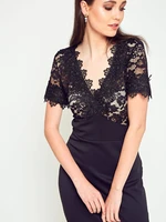 Dress with lace black