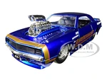 1969 Chevrolet Camaro "Earthshaker" Candy Blue with Gold Stripe "Bigtime Muscle" 1/24 Diecast Model Car by Jada