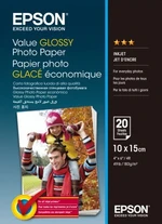 Epson C13S400037 Value Glossy Photo Paper, bílý lesklý foto papír 10x15cm, 183 g/m2, 20 ks, C13S400037