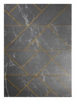 Kusový koberec Emerald geometric 1012 grey and gold-200x290