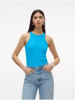 Modré dámske basic tielko Vero Moda Chloe