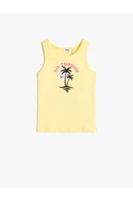 Koton Singlets Sleeveless Printed Cotton with Ribbons