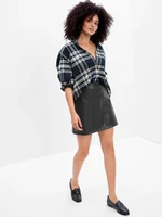 Black women's faux leather skirt GAP