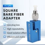 Square Bare fiber Adapter Cable Test Flange For Optical Emergency Repair (Blue) FC-APC/UPC