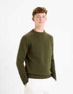 Khaki pánsky basic sveter Celio Febasic