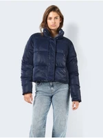 Dark blue women's winter quilted jacket Noisy May Harper - Women's