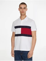 Červeno-bílé pánské polo tričko Tommy Hilfiger - Pánské