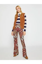 Koton Patterned Spanish Leg Trousers