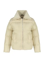 Trendyol Beige Ribbed Collar Detailed, Water-Repellent Inflatable Coat