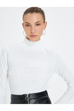 Koton Knitwear Turtleneck Sweater Textured Acrylic Cashmere Textured