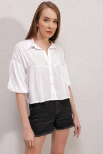 Bigdart 20142 Crop Shirt - White