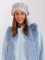 Light gray knitted beret