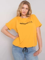 Dark yellow blouse plus size by Mavis