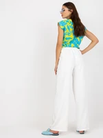 White wide trousers with pockets