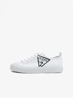 White Women Guess Kerrie Sneakers - Women