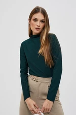 Blouse with silver thread Moodo - green