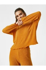 Koton Ruffle Tips, Crew Neck Knitwear Sweater