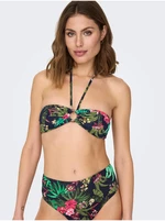 Green-blue women's patterned swimwear top ONLY Juliette - Women